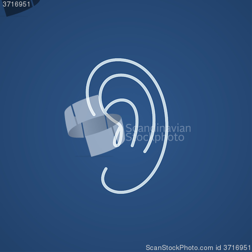 Image of Human ear line icon.