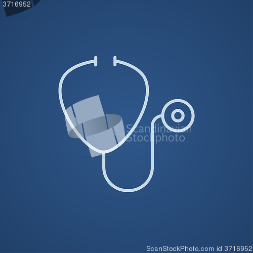 Image of Stethoscope line icon.