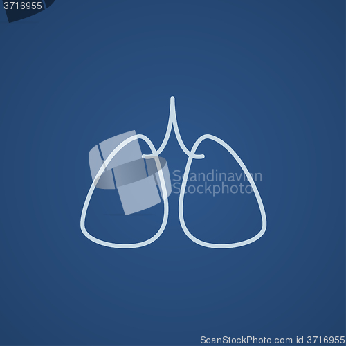 Image of Lungs line icon.