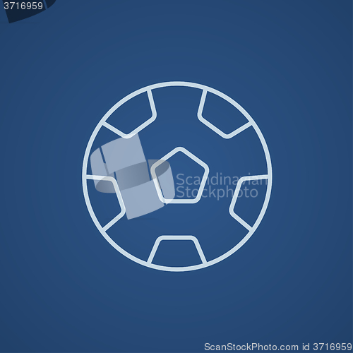 Image of Soccer ball line icon.