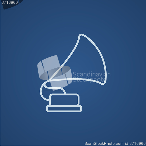 Image of Gramophone line icon.