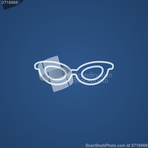 Image of Eyeglasses line icon.