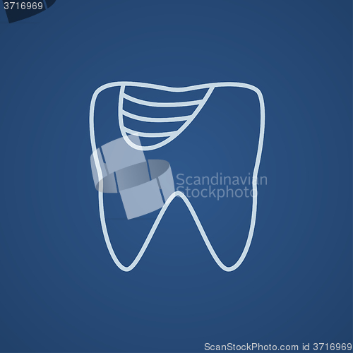 Image of Tooth decay line icon.