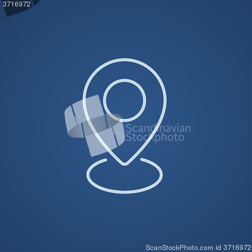 Image of Navigator guide itinerary line icon.