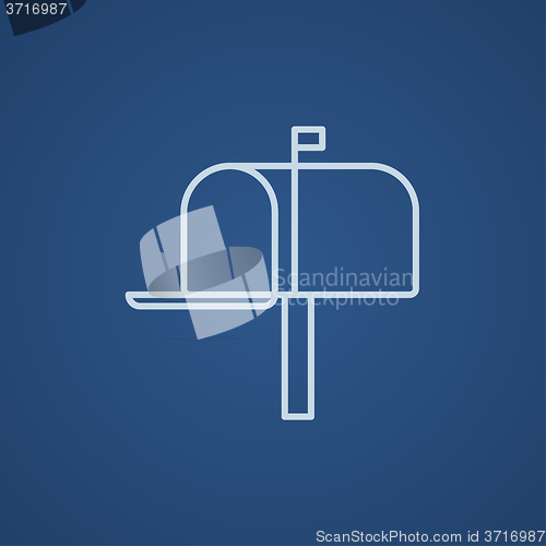 Image of Mail box line icon.