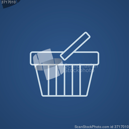 Image of Shopping basket line icon.