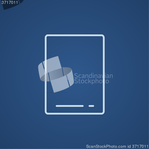 Image of Touch screen tablet line icon.