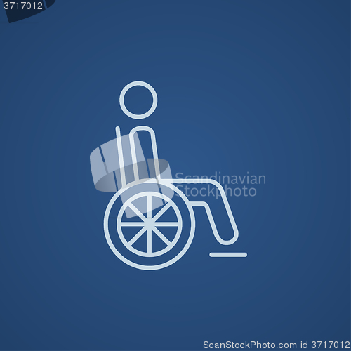 Image of Disabled person line icon.