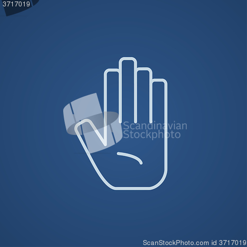 Image of Medical glove line icon.