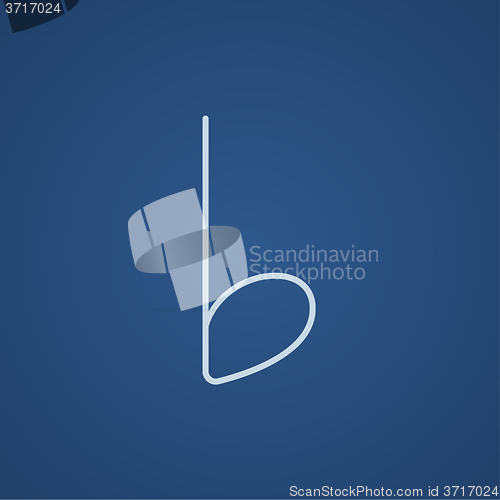 Image of Musical note line icon.