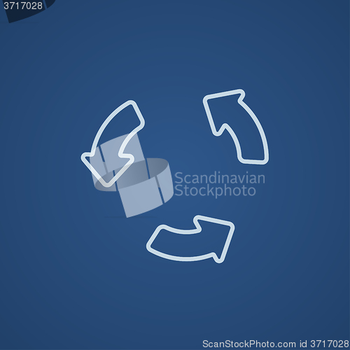 Image of Replay button line icon.