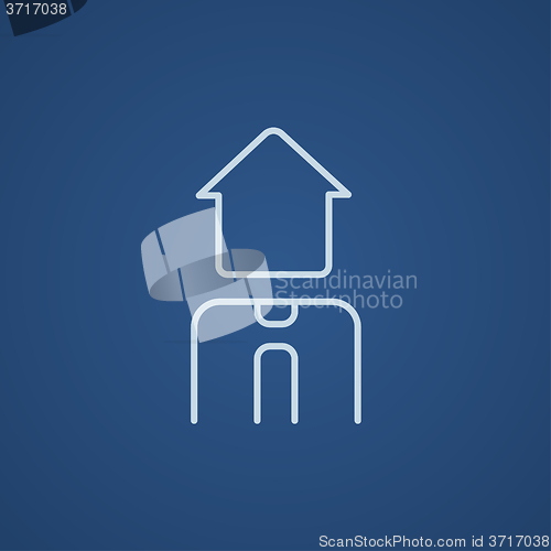 Image of Real estate agent line icon.