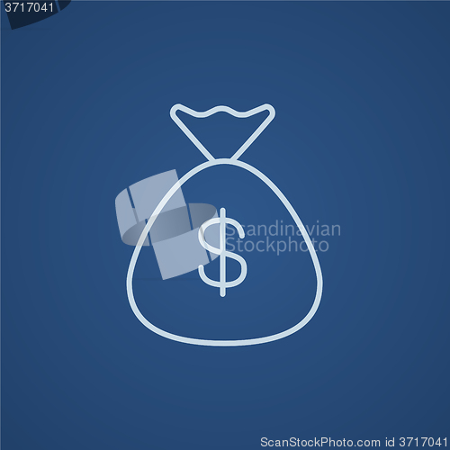 Image of Money bag line icon.