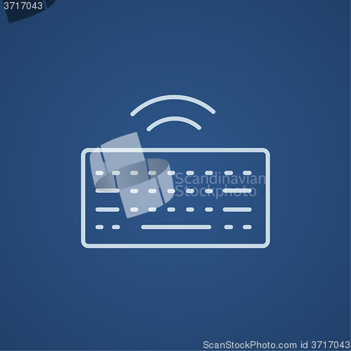 Image of Wireless keyboard line icon.