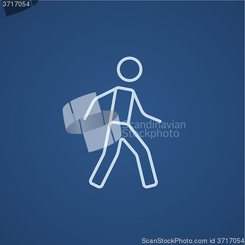 Image of Pedestrianism line icon.