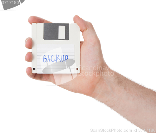 Image of Floppy disk, data storage support 