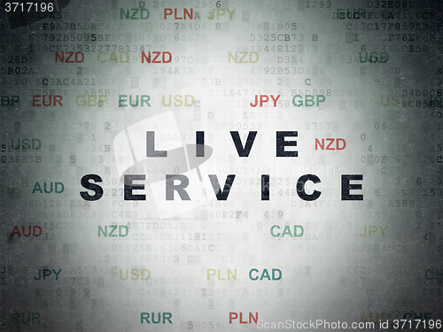 Image of Finance concept: Live Service on Digital Paper background