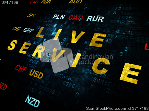 Image of Business concept: Live Service on Digital background