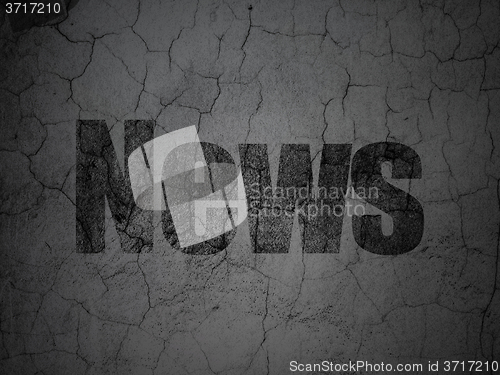 Image of News concept: News on grunge wall background