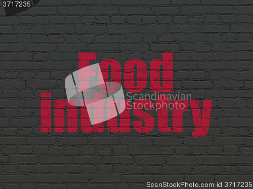 Image of Industry concept: Food Industry on wall background