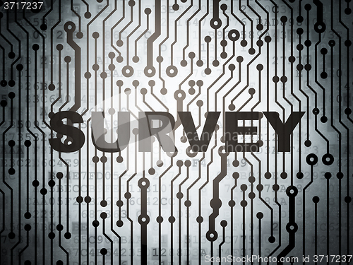 Image of Science concept: circuit board with Survey