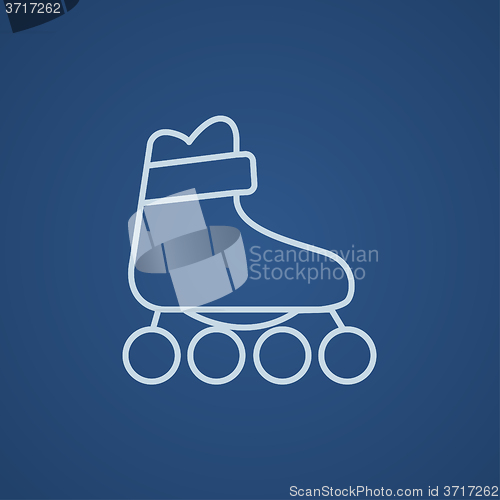 Image of Roller skate line icon.