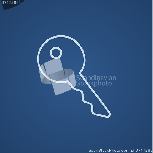 Image of Key for house line icon.