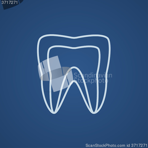 Image of Molar tooth line icon.