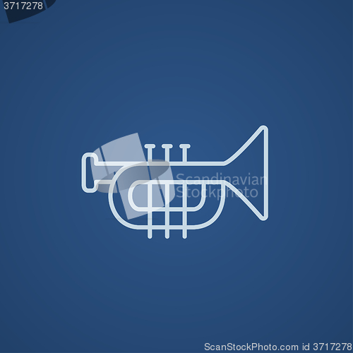 Image of Trumpet line icon.