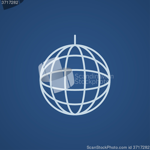 Image of Disco ball line icon.