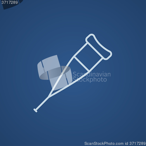 Image of Crutch line icon.