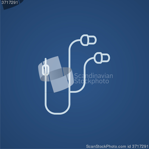 Image of Earphone line icon.