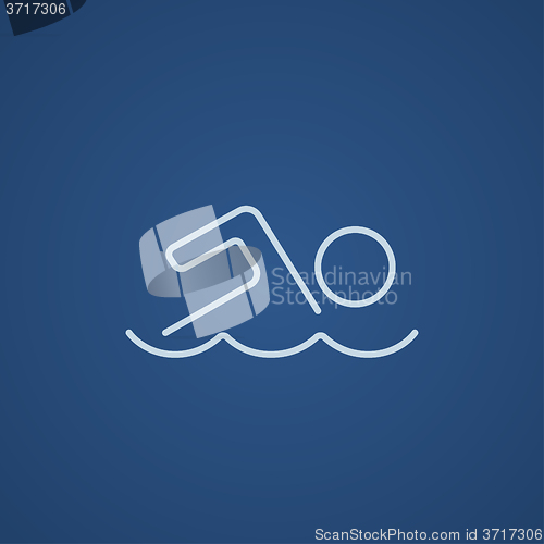 Image of Swimmer line icon.