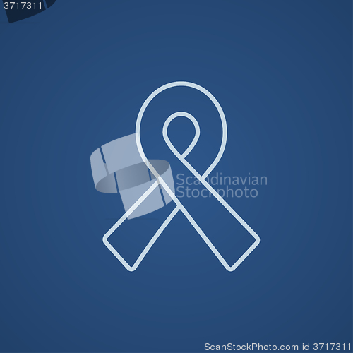 Image of Ribbon line icon.