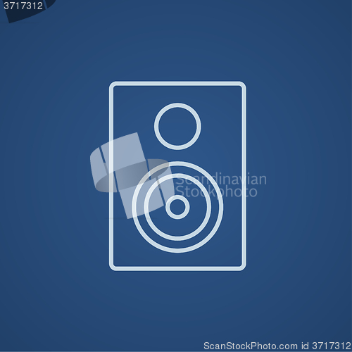 Image of MP3 player line icon.
