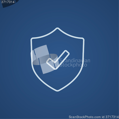 Image of Shield with check mark line icon.