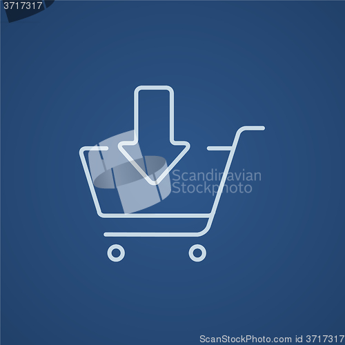 Image of Online shopping cart line icon.