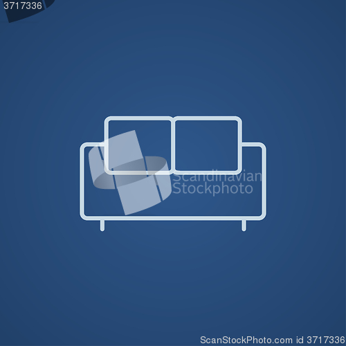 Image of Sofa line icon.