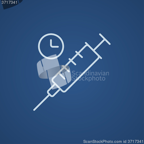 Image of Syringe line icon.