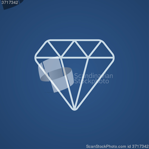 Image of Diamond line icon.