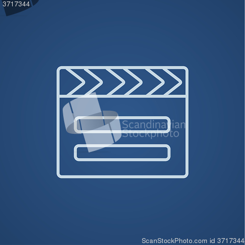 Image of Clapboard line icon.