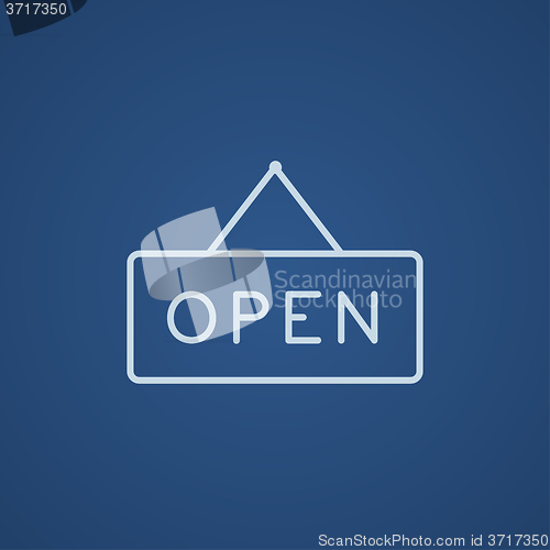 Image of Open sign line icon.