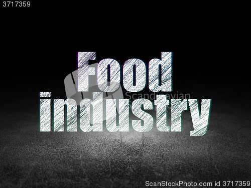 Image of Industry concept: Food Industry in grunge dark room