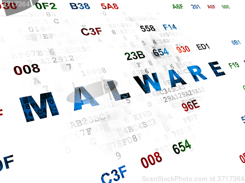Image of Privacy concept: Malware on Digital background