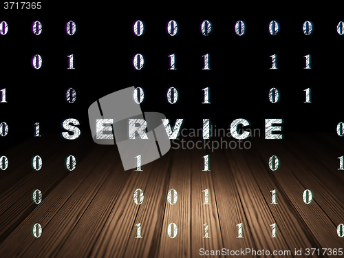 Image of Business concept: Service in grunge dark room