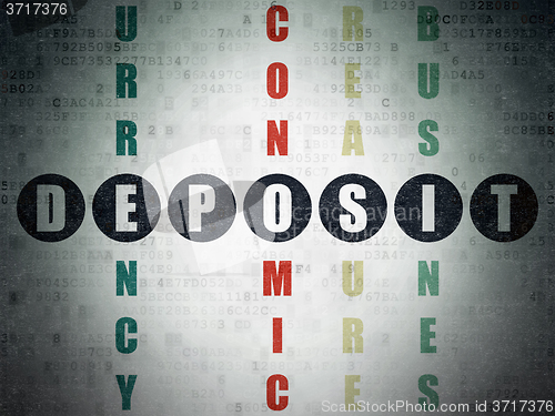 Image of Money concept: Deposit in Crossword Puzzle