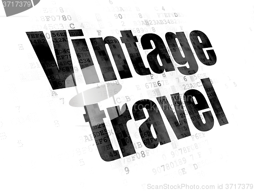 Image of Vacation concept: Vintage Travel on Digital background