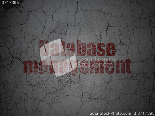 Image of Software concept: Database Management on grunge wall background