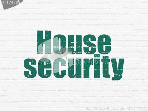 Image of Privacy concept: House Security on wall background