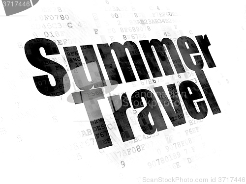 Image of Vacation concept: Summer Travel on Digital background